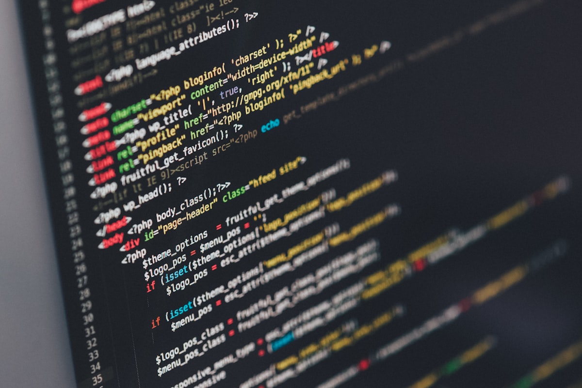 Code on a computer screen